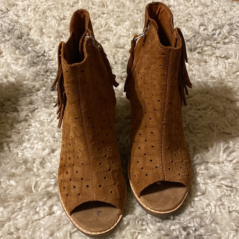 🍁HP🍁Toms Open Toe Bootie Never Been Worn - Picture 3 of 8